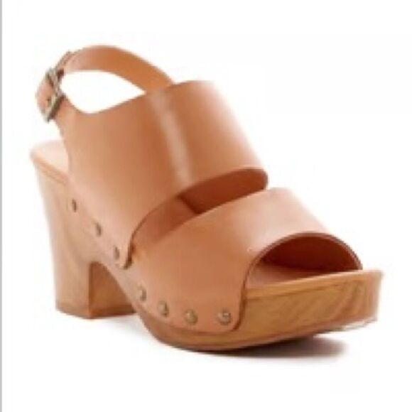 Kork-Ease Block Heel Leather Upper Heels for Bone color Size 9 - Picture 1 of 14